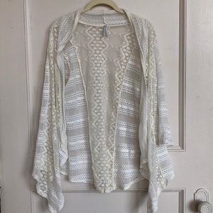 White lace cardigan